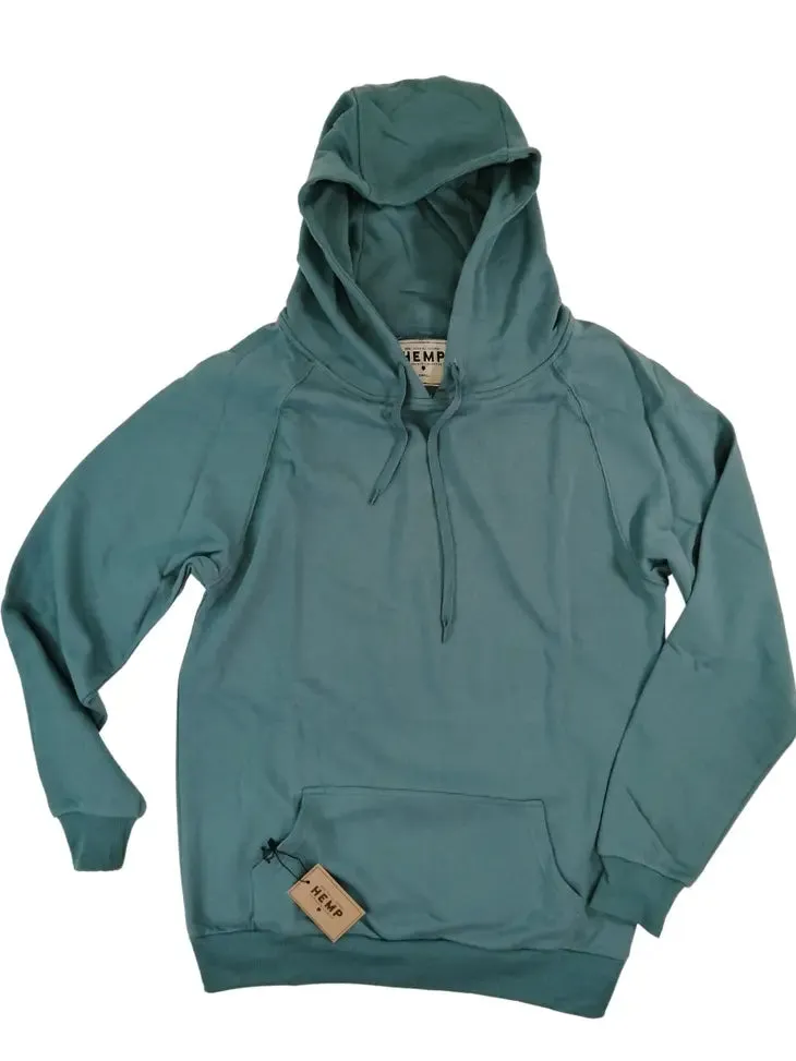 Hemp Hooded Sweatshirt, Retro Teal