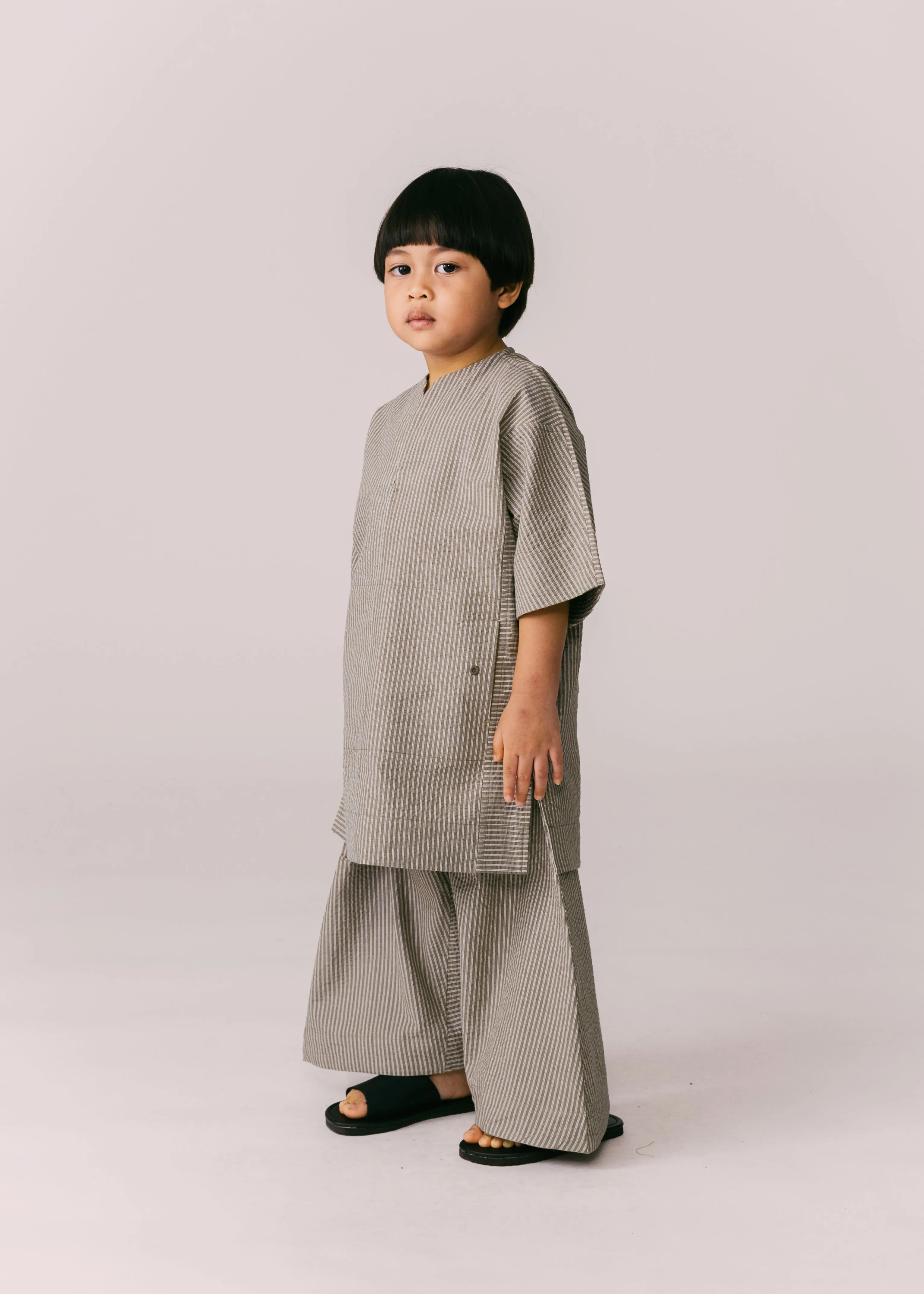 Kids: Tahan Pants (Olive Stripe)