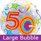 Large 50th Birthday Brilliant Stars Balloon