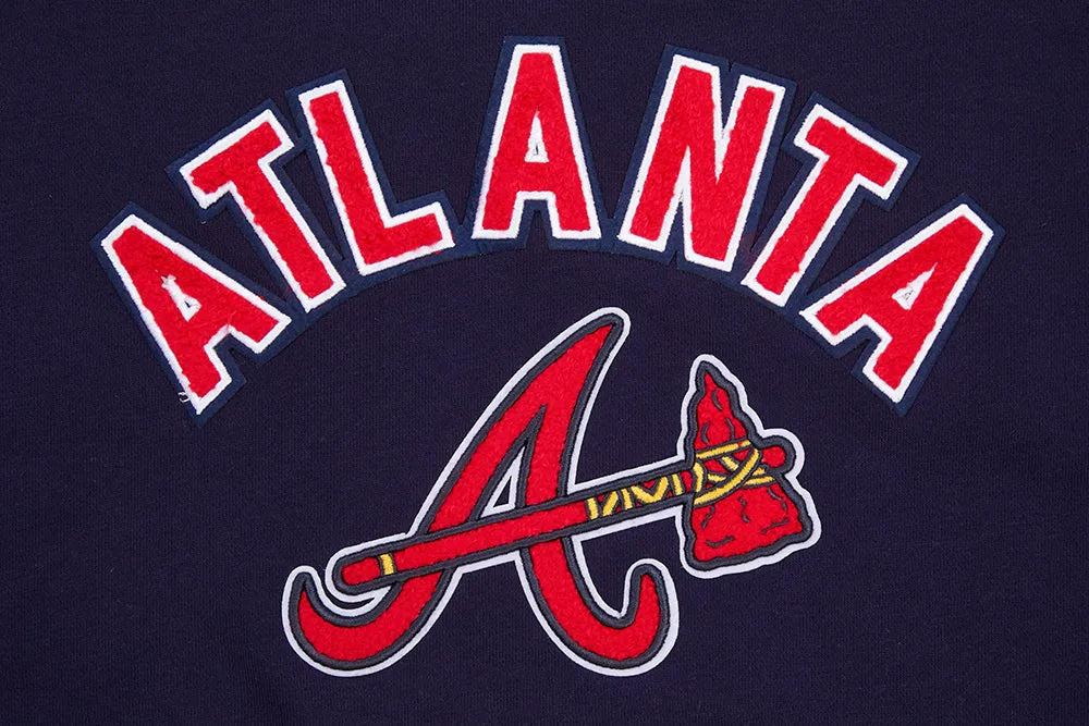 MLB ATLANTA BRAVES CLASSIC WOMEN'S CREWNECK (MIDNIGHT NAVY)