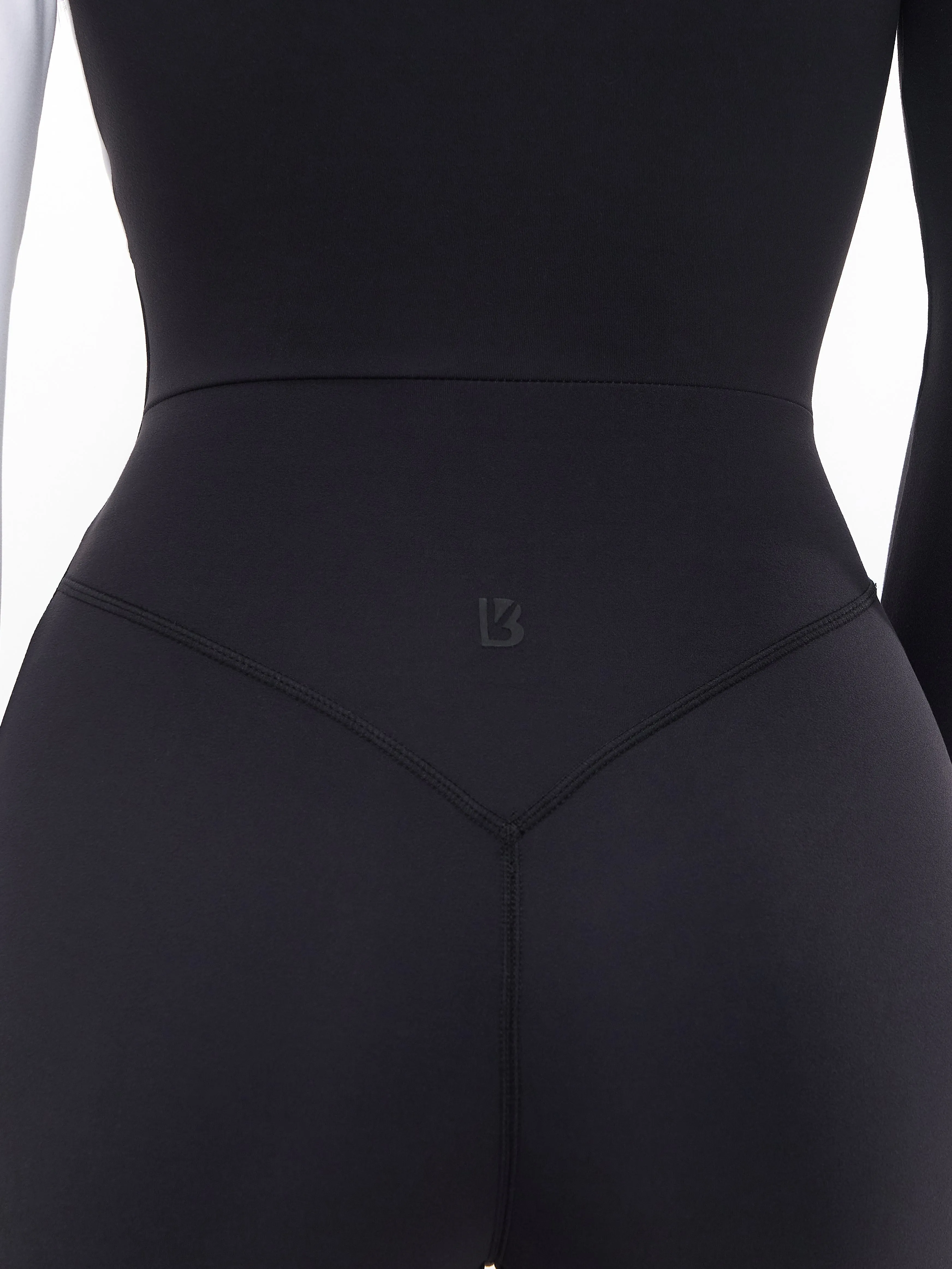 Poshknit Wrap Bodysuit - Black / White