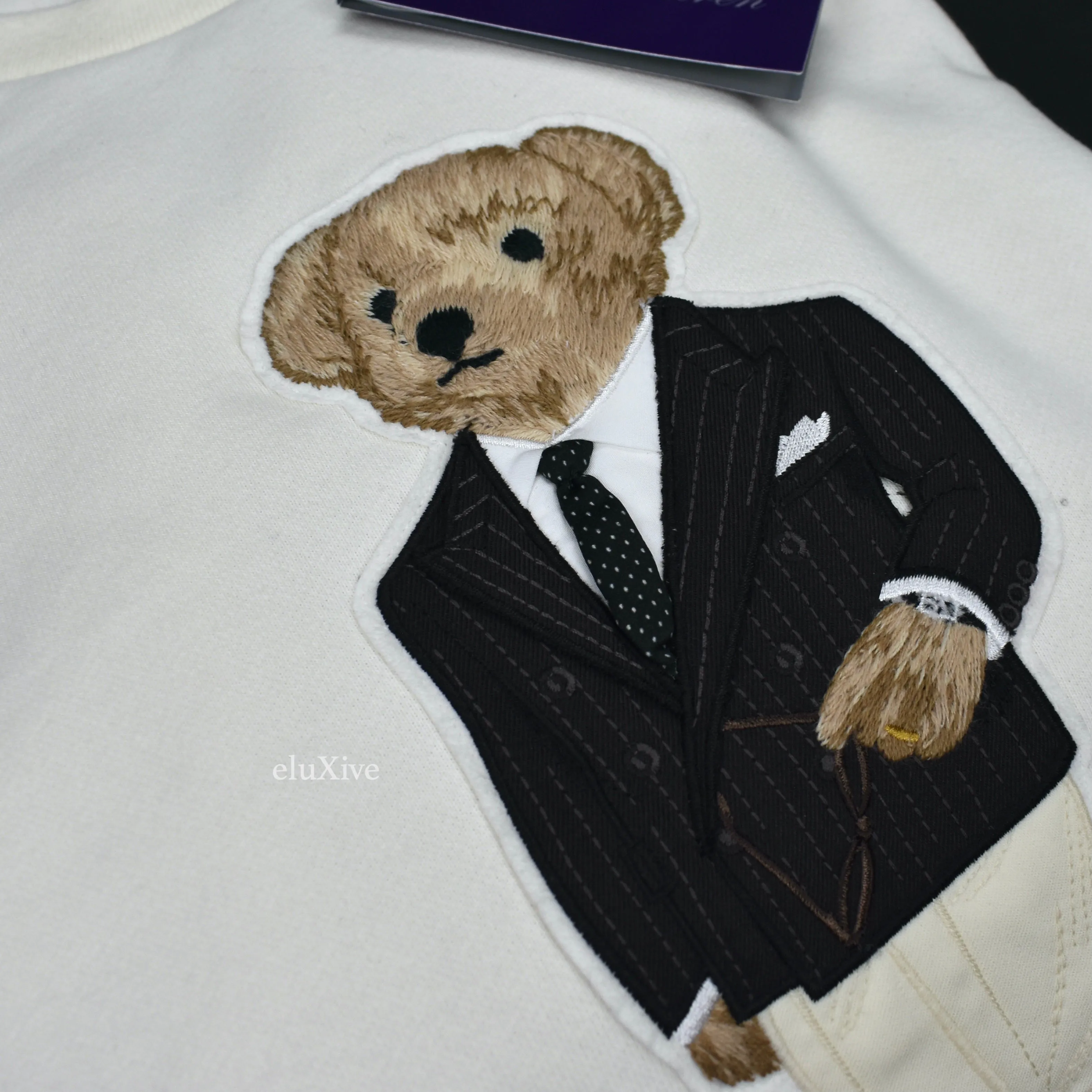 Ralph Lauren Purple Label - Tuxedo Polo Bear Sweatshirt (Cream)