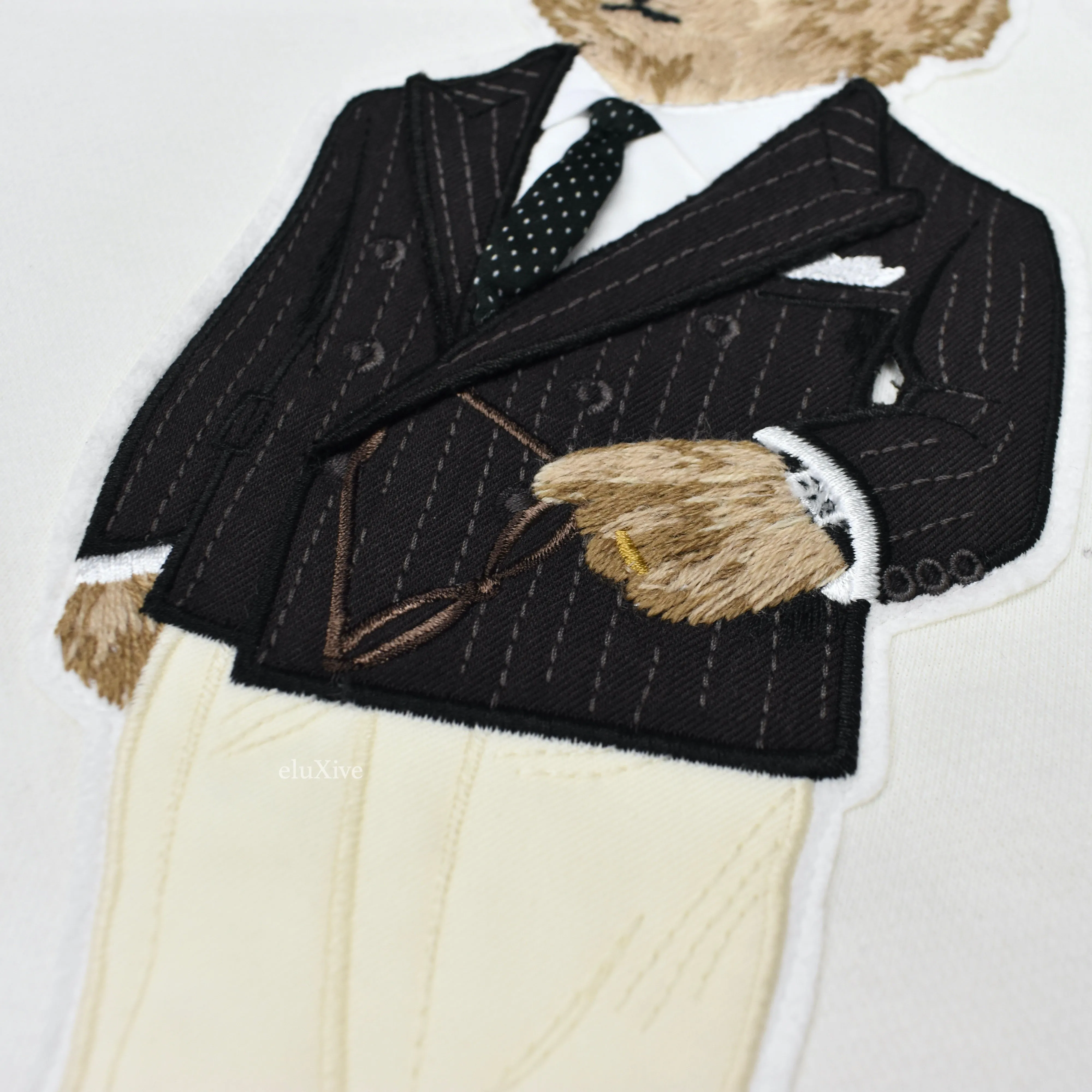Ralph Lauren Purple Label - Tuxedo Polo Bear Sweatshirt (Cream)