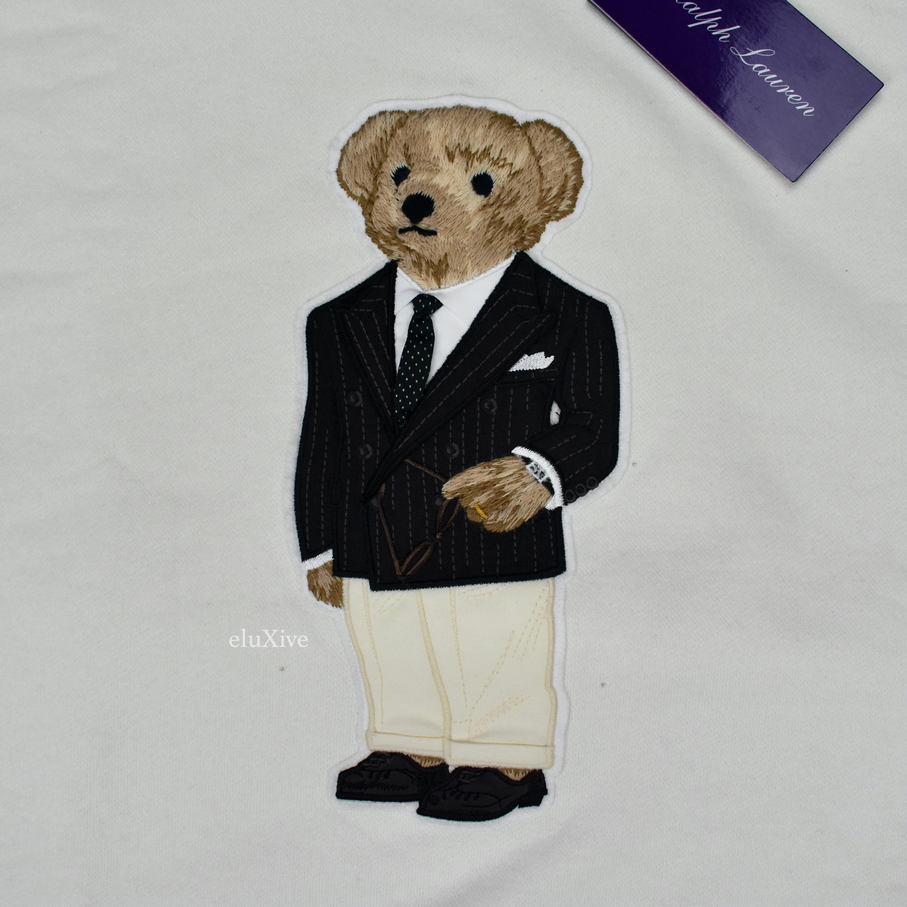 Ralph Lauren Purple Label - Tuxedo Polo Bear Sweatshirt (Cream)