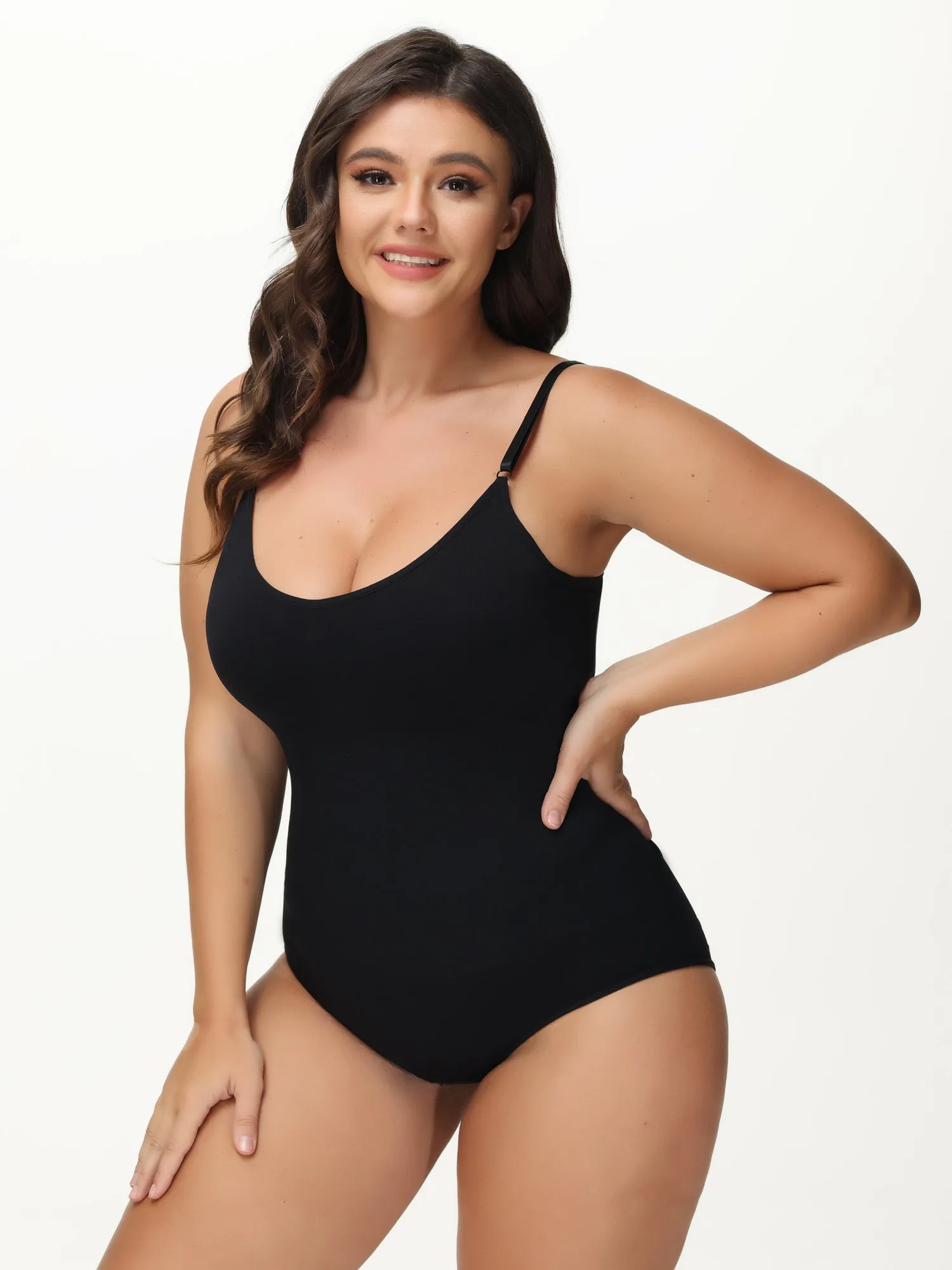 Ribbed Hip Lifting Shapewear Bodysuit