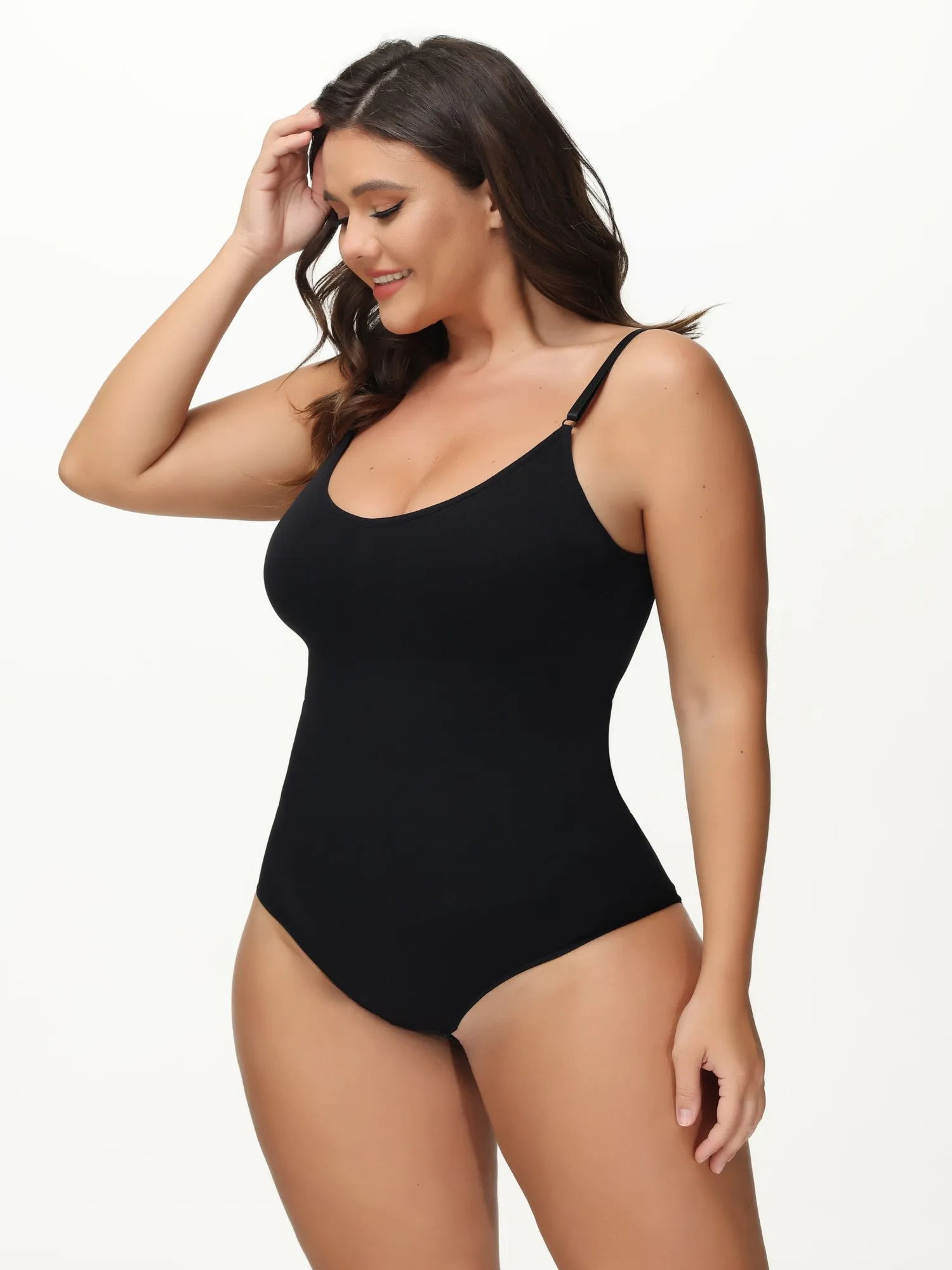 Ribbed Hip Lifting Shapewear Bodysuit
