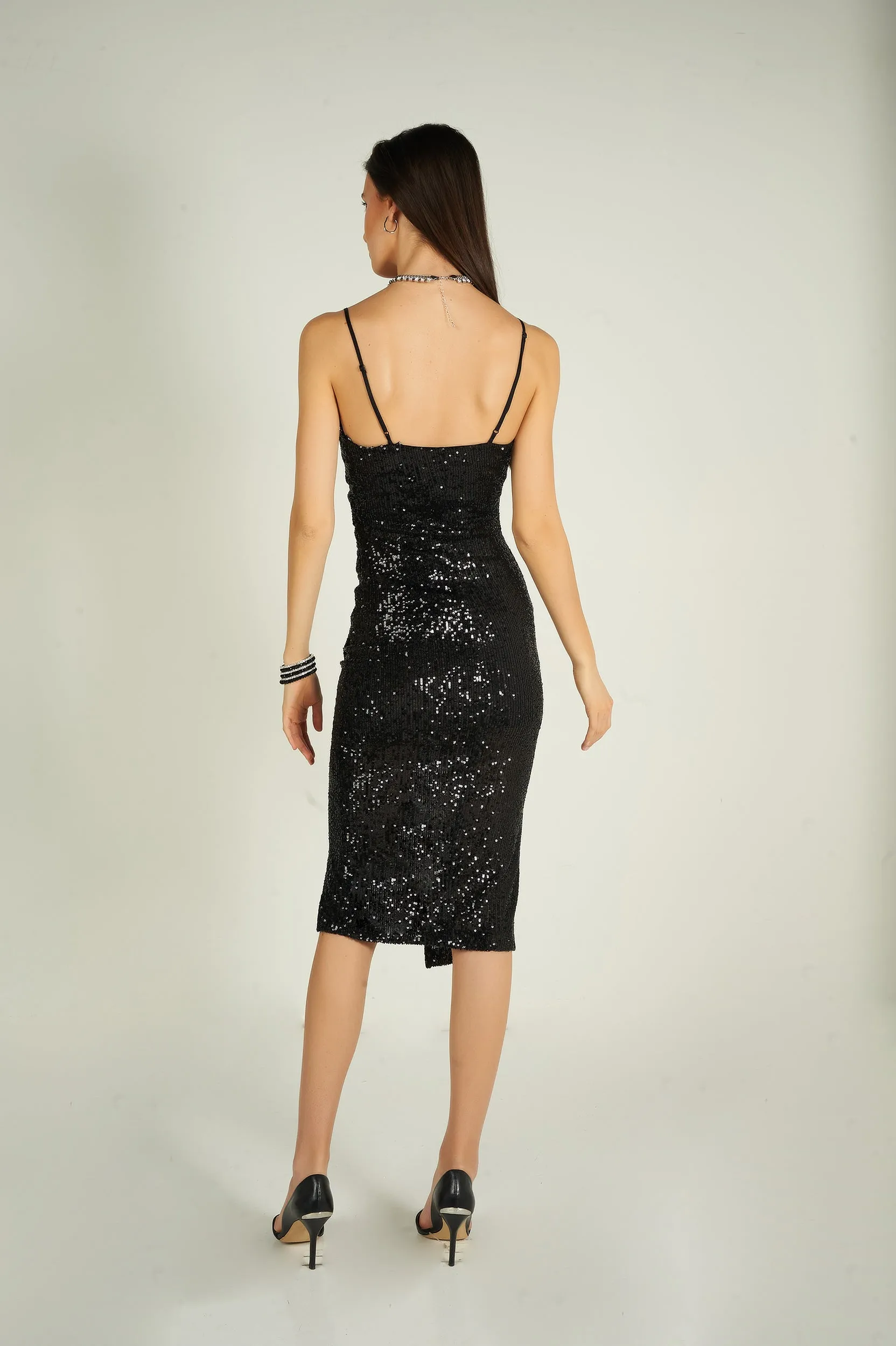 Robe portefeuille à paillettes - JUSTA-X2 - (R-B4)