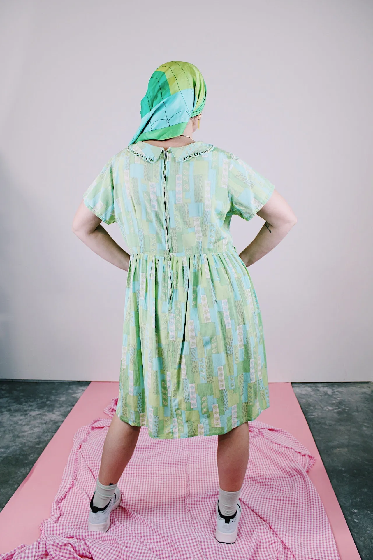 Short Sleeve Printed Babydoll Dress