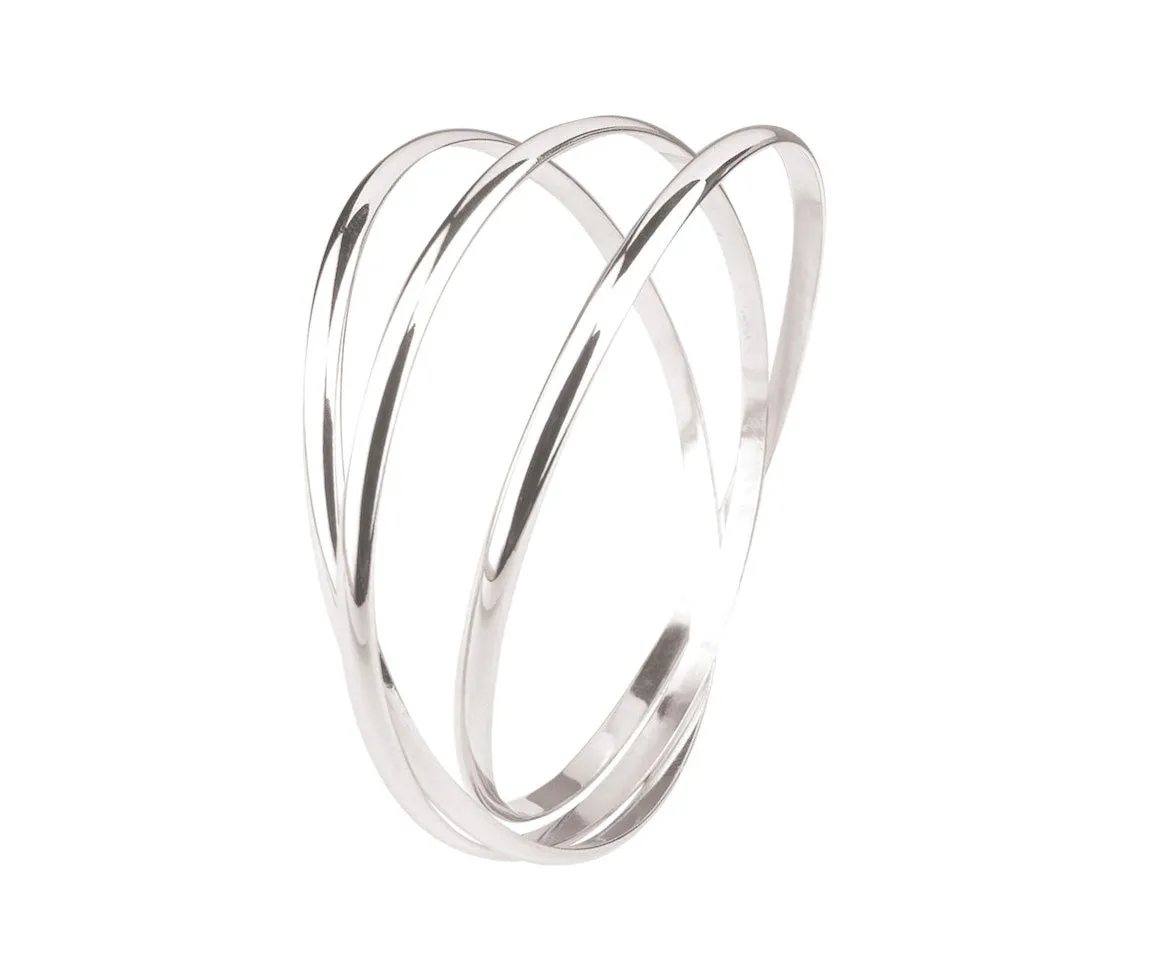 Sterling Silver Triple Bangle