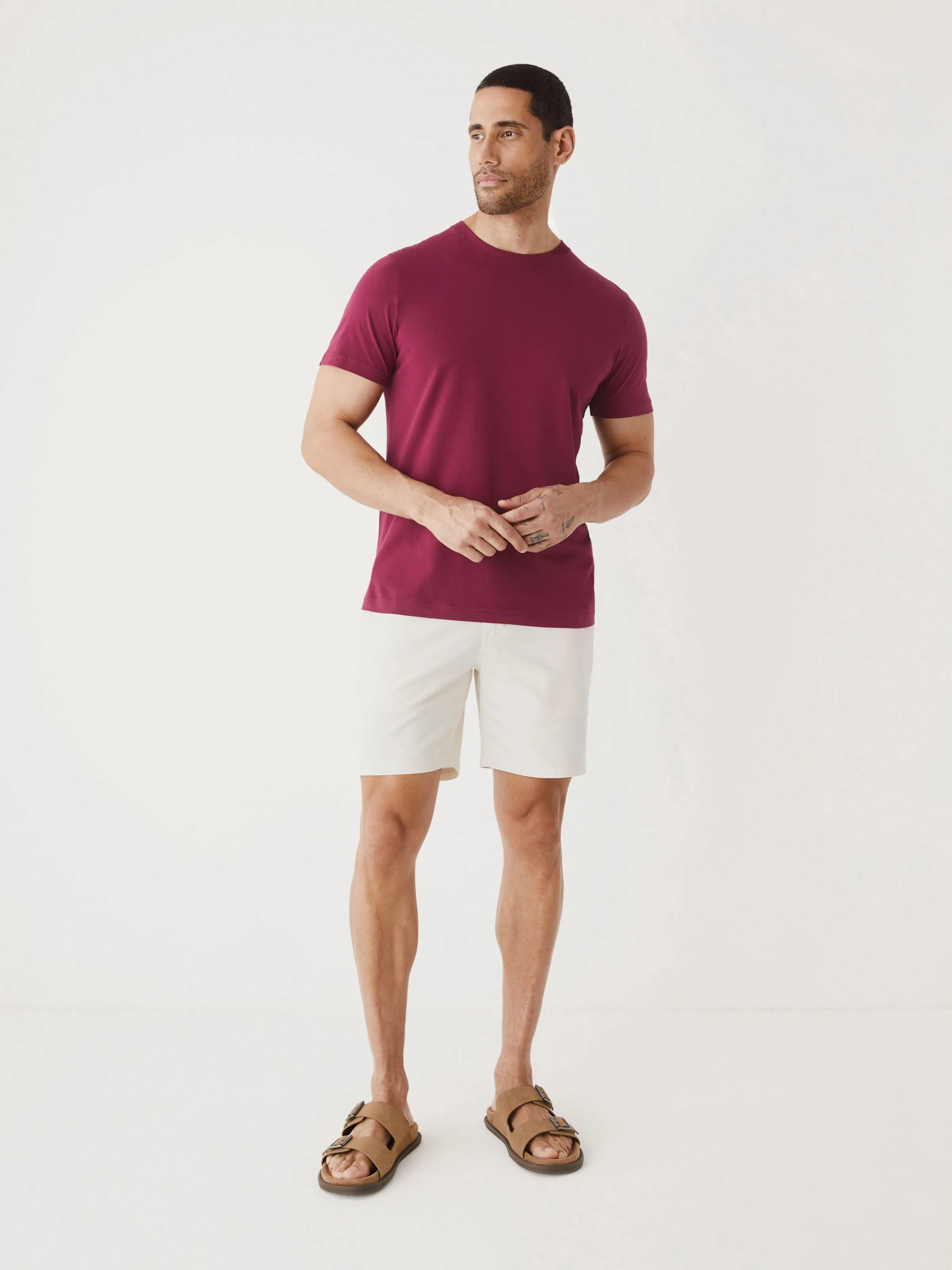 The Slim Fit Essential T-Shirt in Cherry