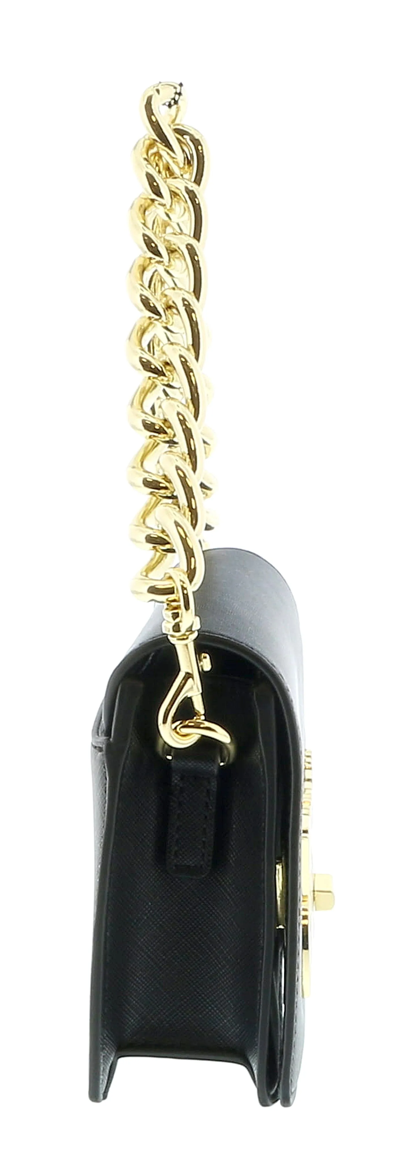 Versace Jeans Couture Black Structured Baroque Small Crossbody Shoulder Bag