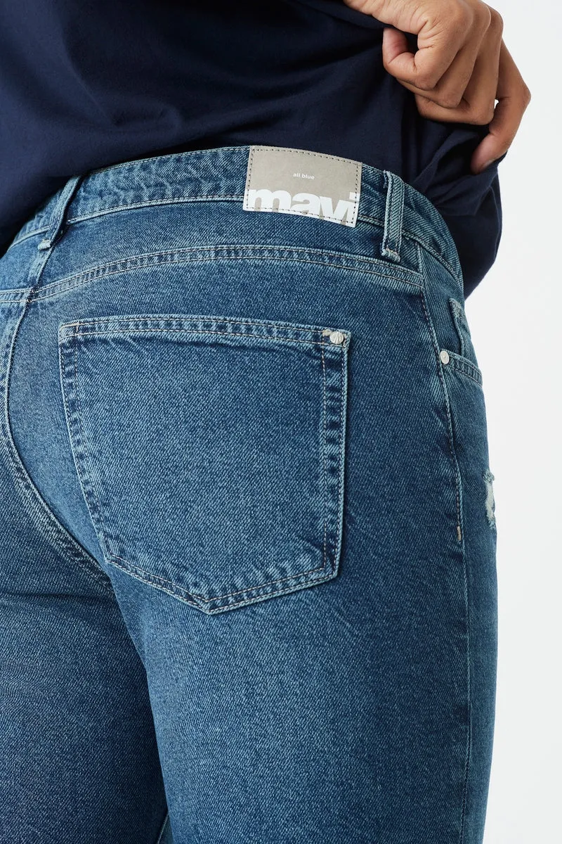 Viola Jeans - Mid Used Organic Blue