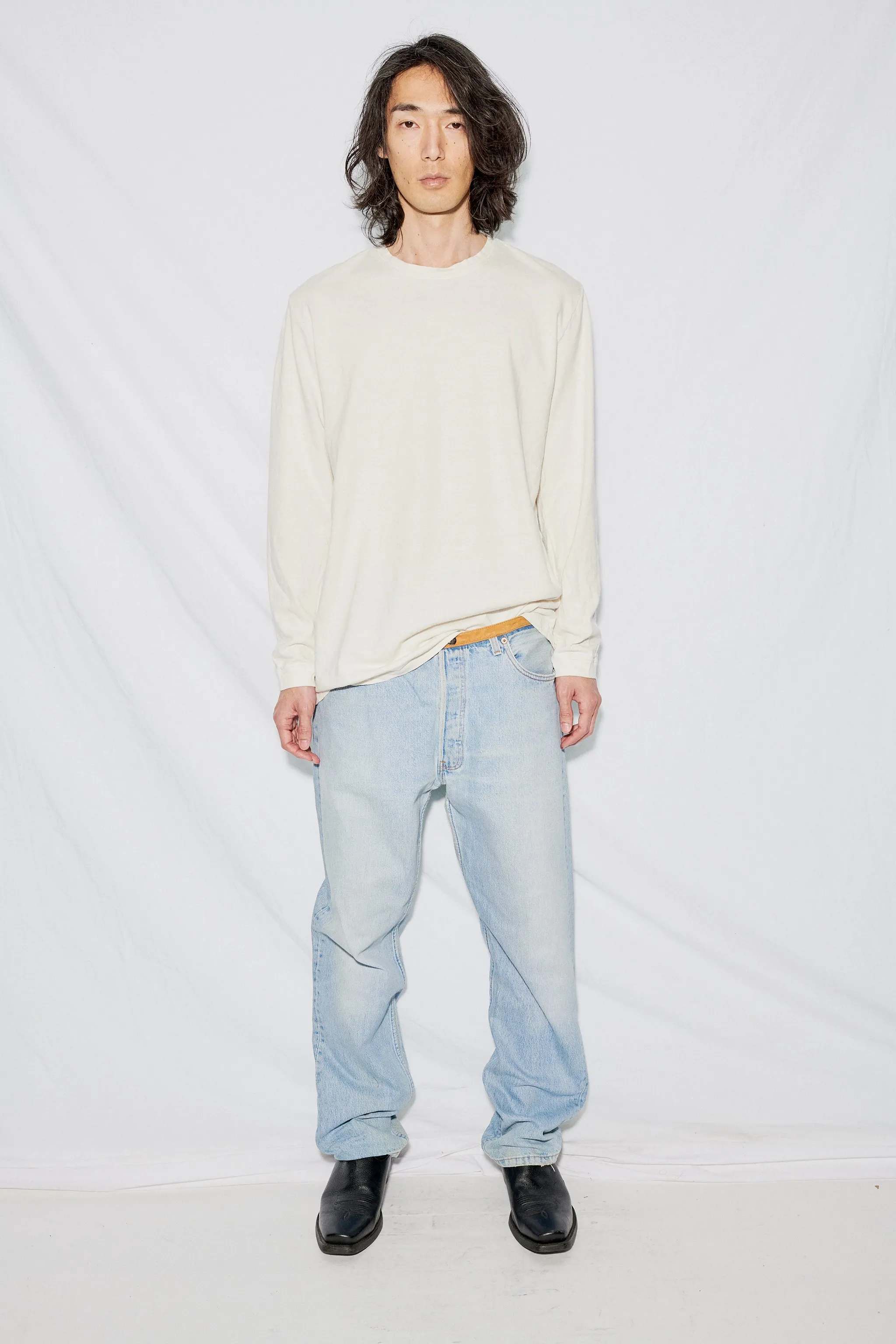 White Baja Long Sleeve Tee