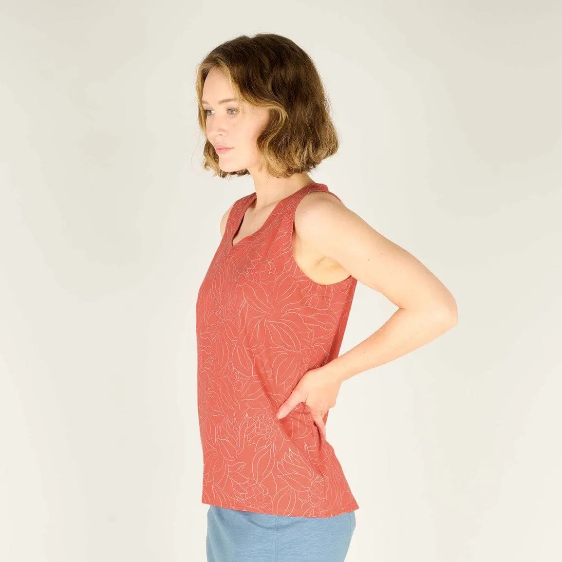 W's Neha V-Neck Tank Top - Modal & Organic cotton